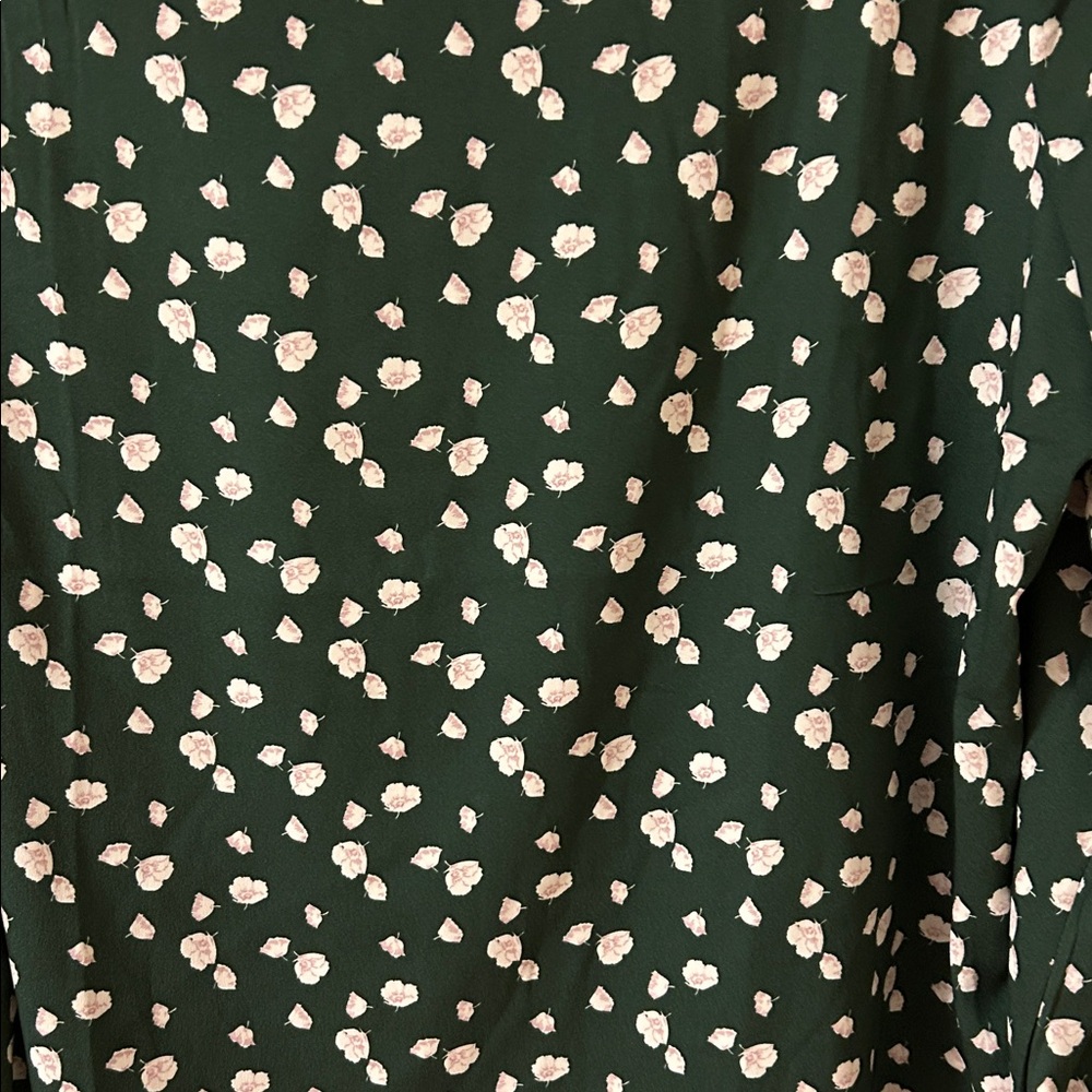 Amazon Essentials Dark Green Long-Sleeve Printed Top - Picture 2 of 5